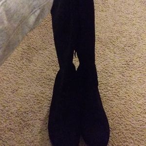 Black tall boots